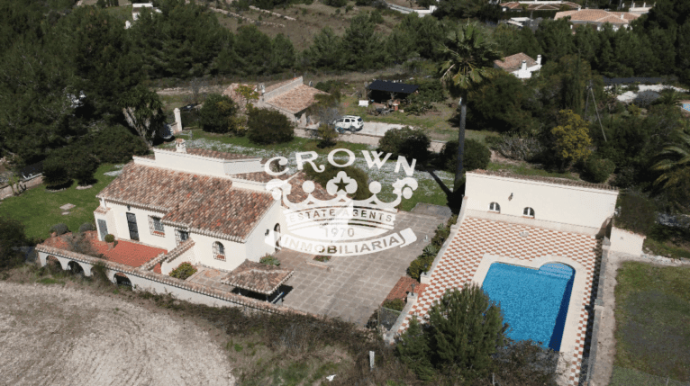 Vista aérea del chalet