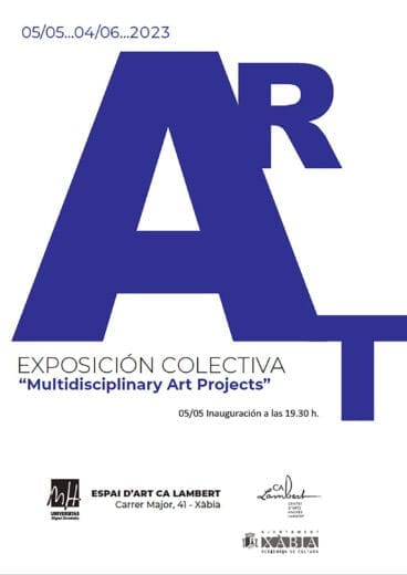 Cartel de la eposición en el Centro de Artes Lambert de Xàbia