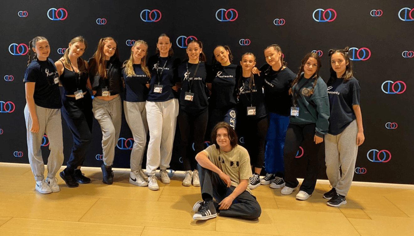 El equipo de Foot Works en el Global Dance Open