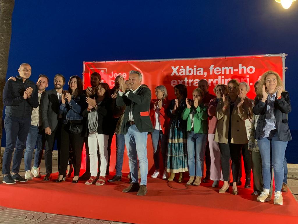 Equipo a la candidatura del PSOE Xàbia