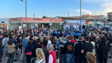 Actuación en el mitin del PP Xàbia en el Arenal