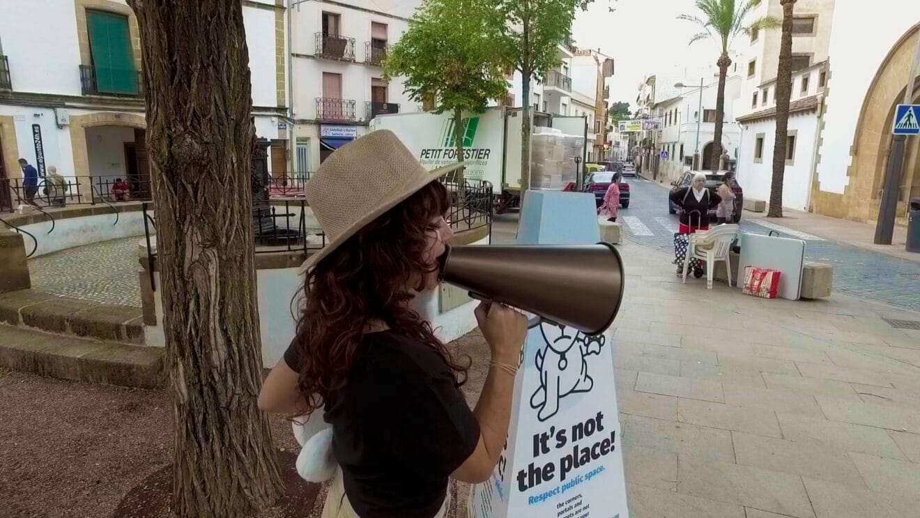 Durante la campaña de 'No es el lloc' en Xàbia