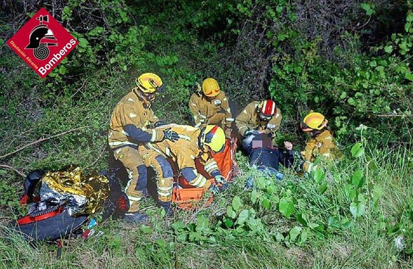 Rescate del motorista en Xàbia