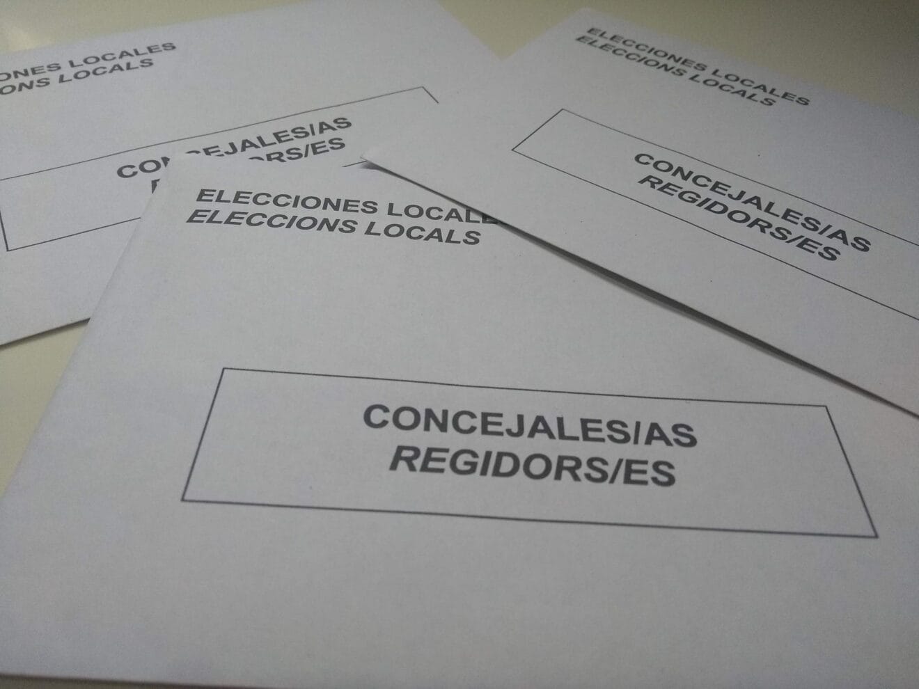 Sobres para las elecciones locales