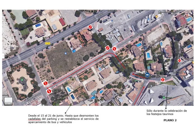 Imagen: Calle de Xàbia afectada por el cambio