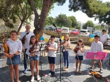 Componentes de la Orquesta Joven en el Festicam 2022
