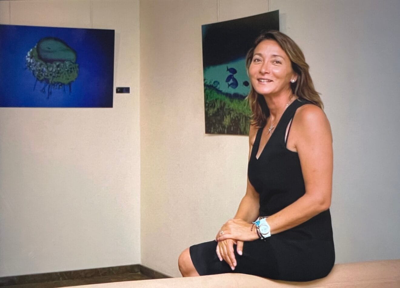 Coni Cuenca en la exposición de fotografía submarina
