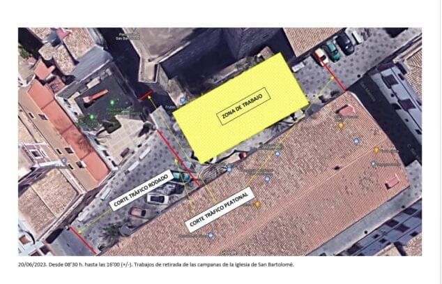 Imagen: Corte de tráfico rodado en la Plaza Celestino Pons