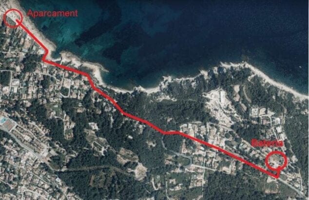 Imagen: Ruta a pie a la batería antiaérea del Portitxol