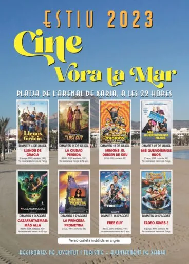 Cartelera Cine Vora la Mar Xàbia 2023