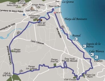 Ruta en bici a los parques de Xàbia