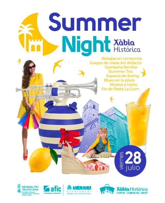 Imagen: Cartel de la primera Summer Night 2023 en Xàbia Histórica