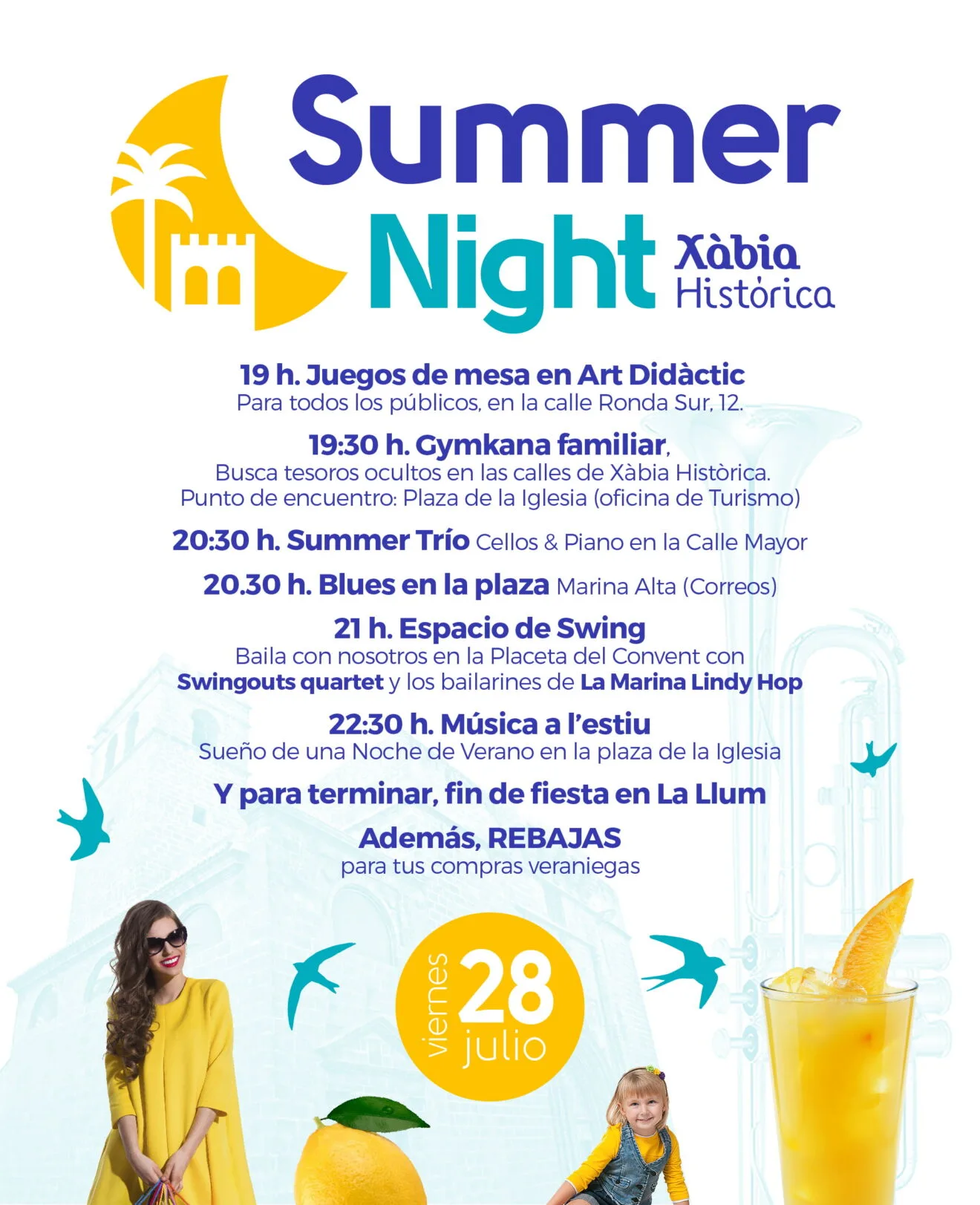 Programación de la Summer Night Xàbia Histórica Julio 2023