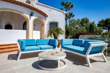 Zona de ocio y descanso en la terraza