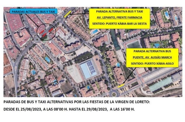 Imagen: Afección del tráfico y cambio de paradas de bus y taxis en Duanes de la Mar