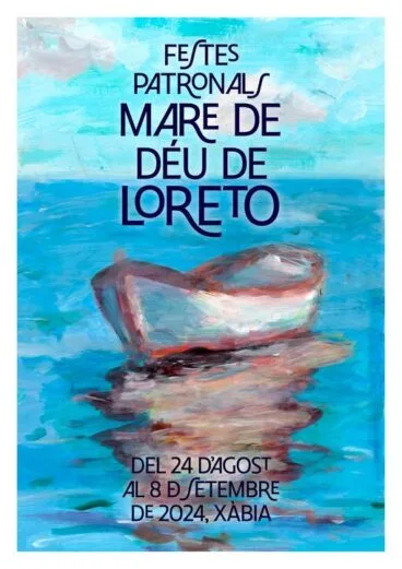 Cartel fiestas loreto Xàbia 2024