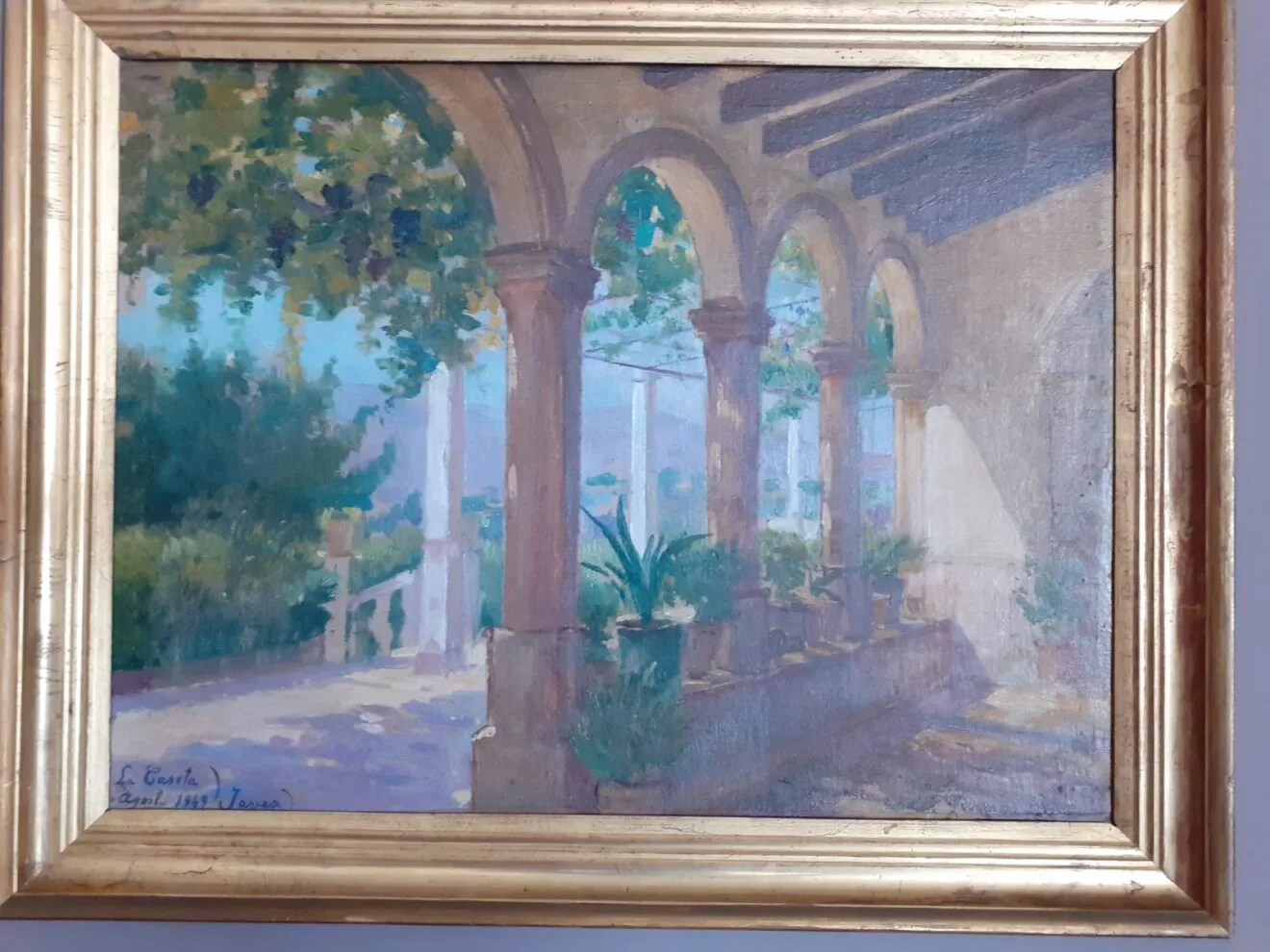 Cuadro pintado por Soler Blasco de la naya de la Caseta-Casa Montaner | Foto Joaquín Sanz de Bremond