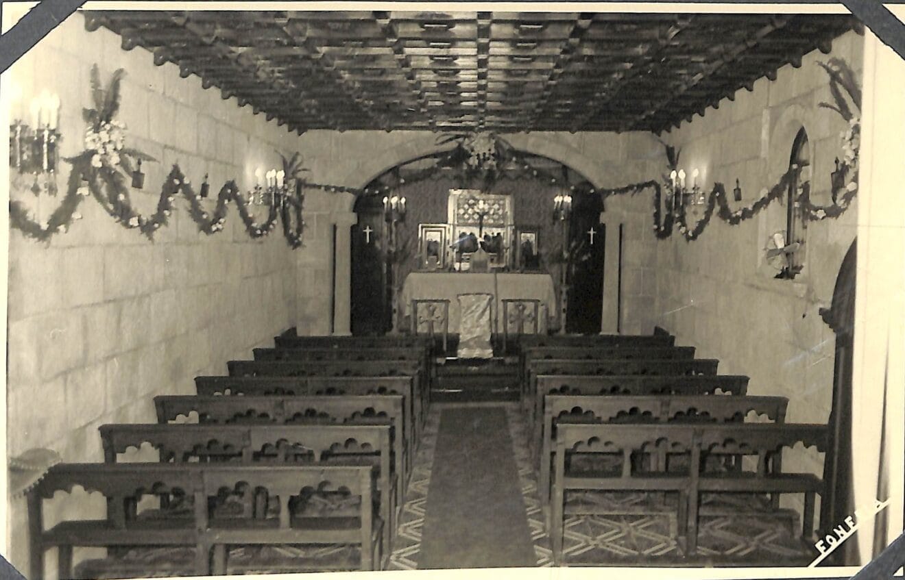 Pequeña iglesia-capilla de la Casa Montaner | Foto Familia Sanz de Bremond/AMX