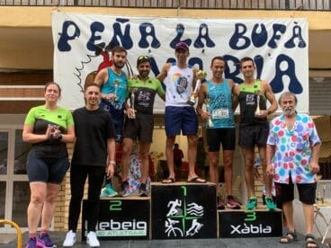Podio masculino carrera la bufa Xàbia