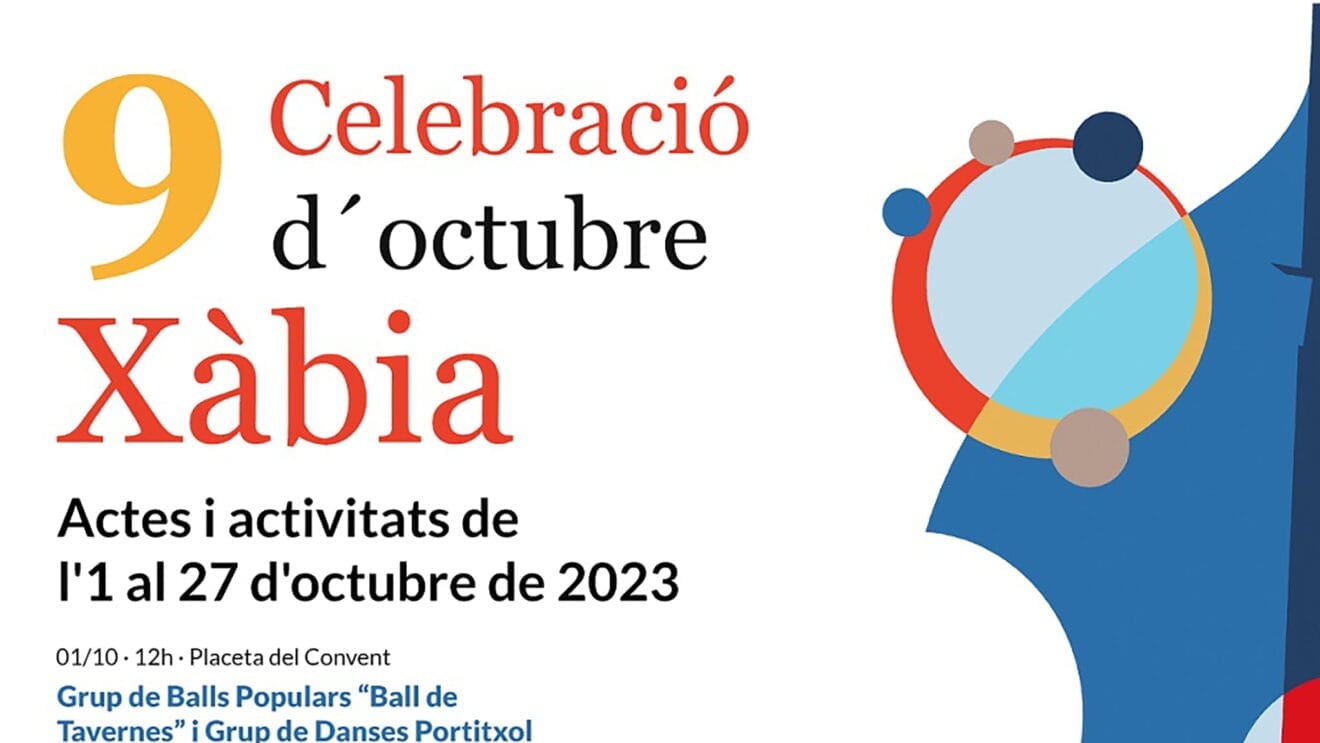 Cartel del 9 d'Octubre en Xàbia 2023
