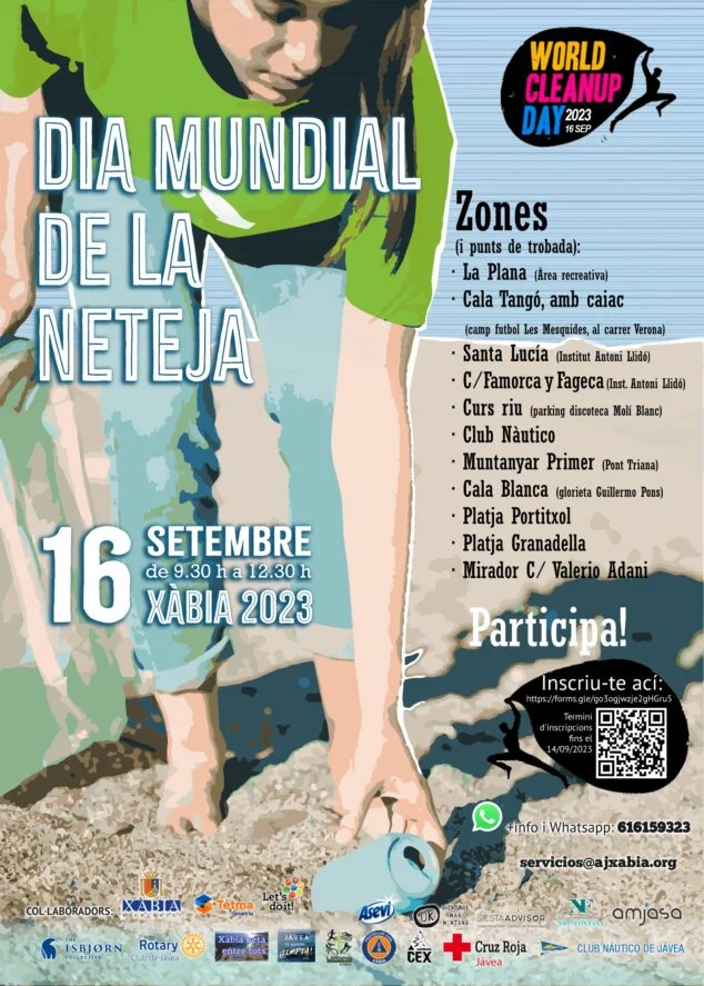Imagen: Cartel del Día de Limpieza Mundial en Xâbia