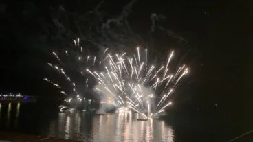 Castillo piroacuático Fiestas Loreto Xàbia 2023