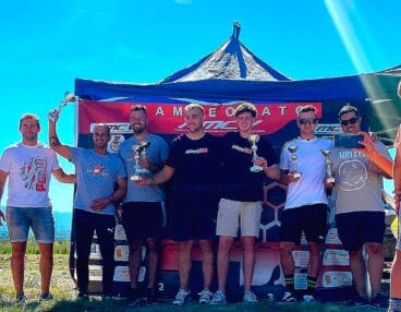 Podio de la última competición en la Pobla del Duc