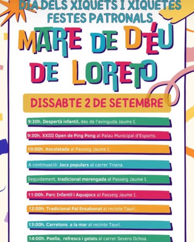 Imagen: Programación infantil para el Día del  Niño de las fiestas de Loreto Xàbia 2023