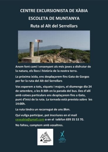Salida del Centre Excursionista Xàbia