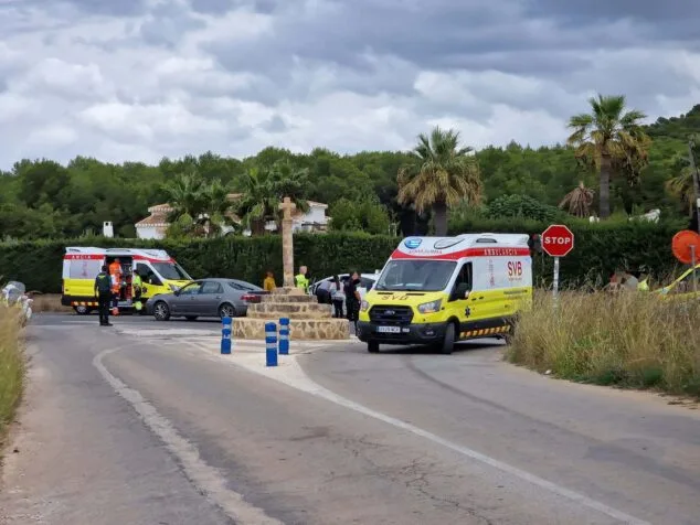 Imagen: Accidente en la Creu Armella de Xàbia