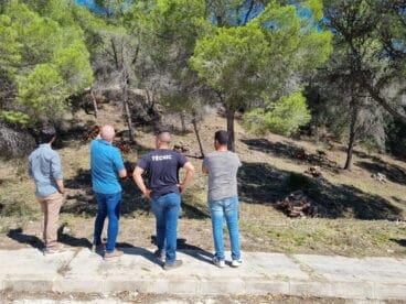 Los ediles visitaron las zonas donde se estaban realizando las tareas de limpieza de parcelas