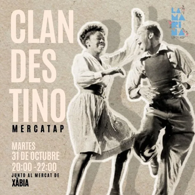 Imagen: Cartel de la actuación de Marina Lindy Hop en el Mercatap