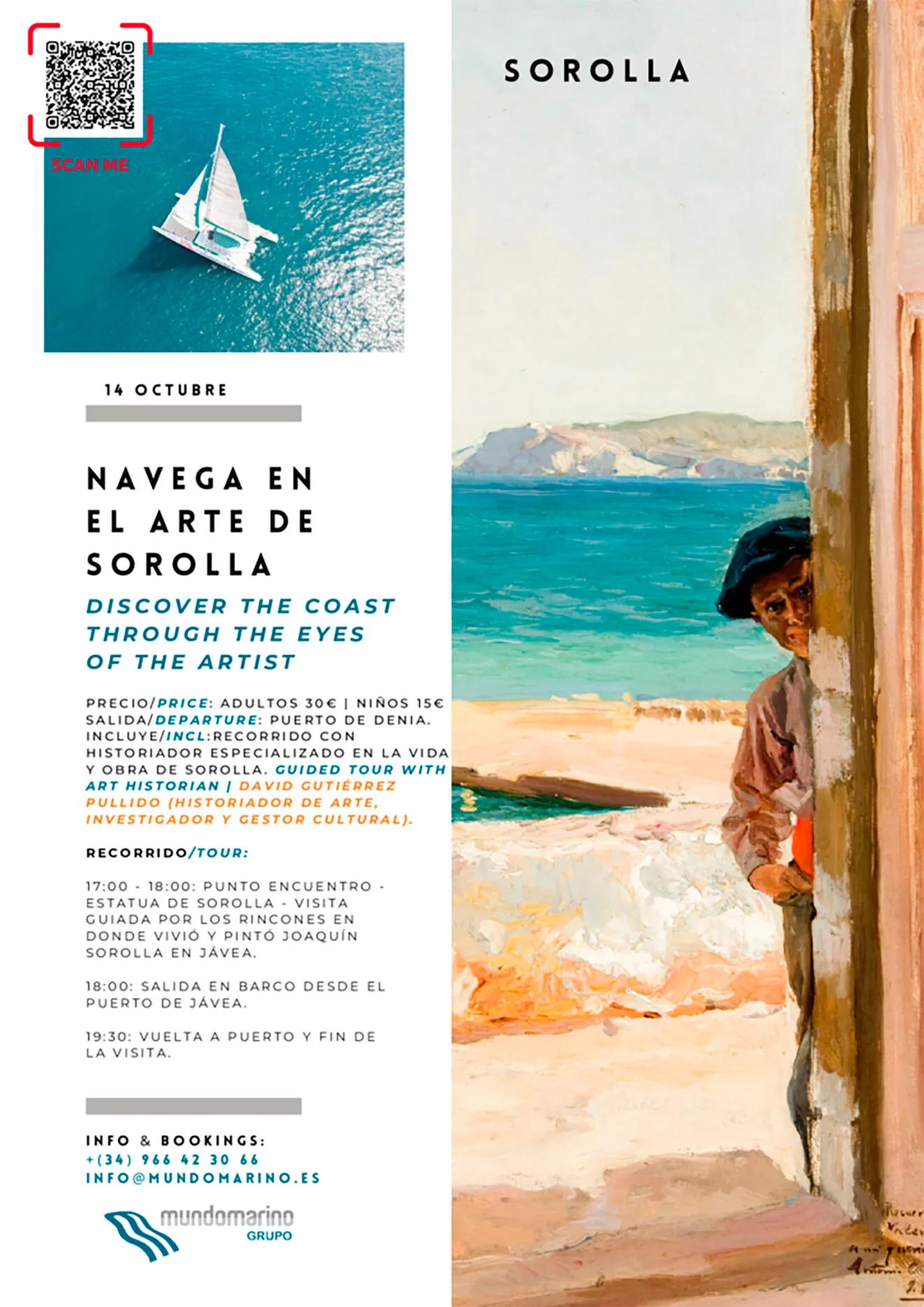 Cartel de la excursión 'Puesta de sol con Sorolla en Jávea'