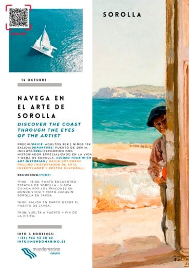 Cartel de la excursión ‘Puesta de sol con Sorolla en Jávea’
