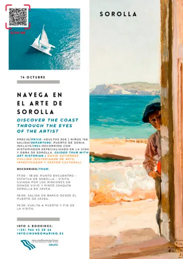 Cartel de la excursión ‘Puesta de sol con Sorolla en Jávea’