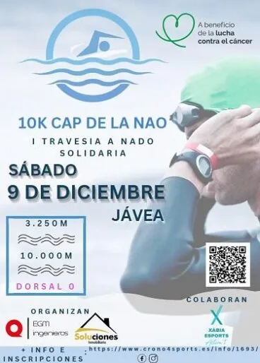 Cartel I Travesía a Nado Solidaria Xàbia