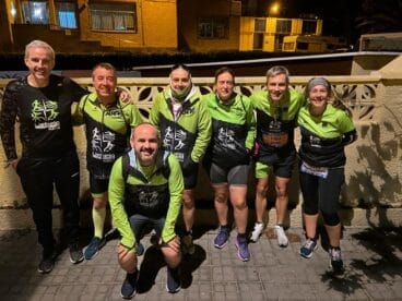 Grupo de atletas del Llebeig en Valencia