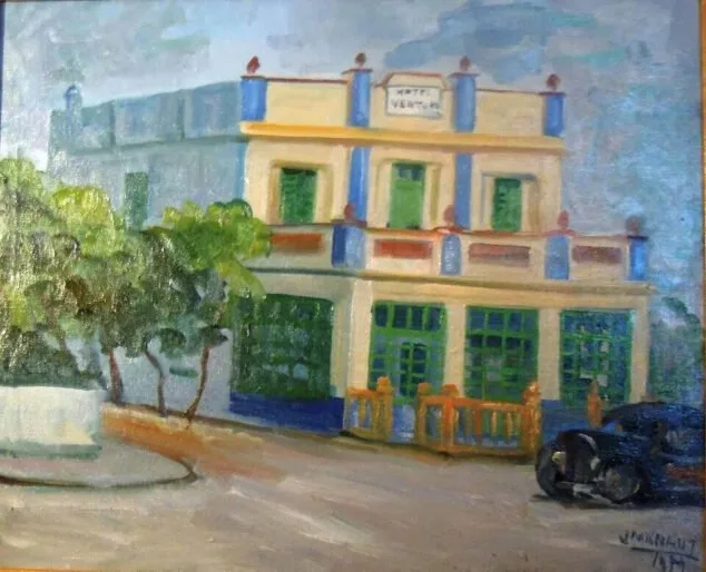 Imagen: Óleo del Hotel Venturo, obra de José Manaut Viglietti. Archivo particular.