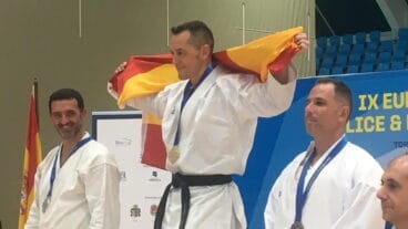 Podio de Juan Vicente Blasco en karate