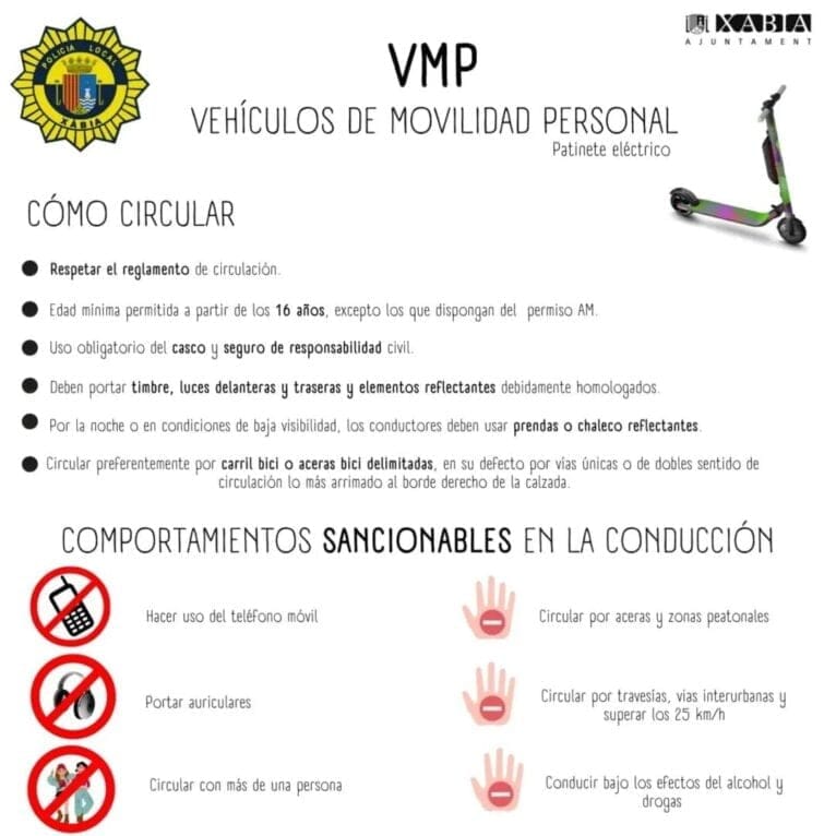 Reglamento uso patinete eléctrico