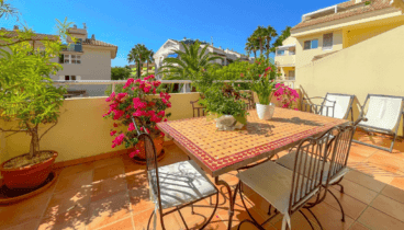 Terraza soleada con orientación sur