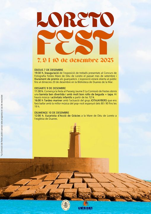 Imagen: Cartel del LoretoFest 2023 Xàbia