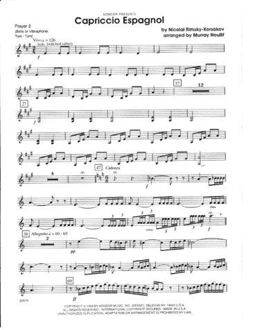Partitura de Capricho español
