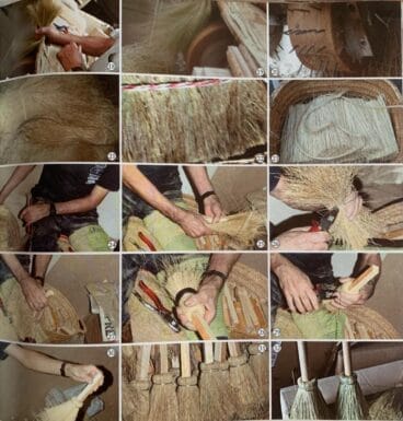 Proceso de elaboración de un pincel de palma