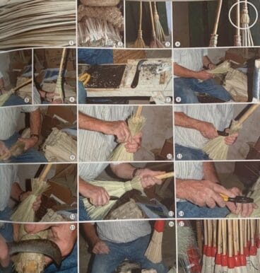Proceso de elaboración de una escoba de palma