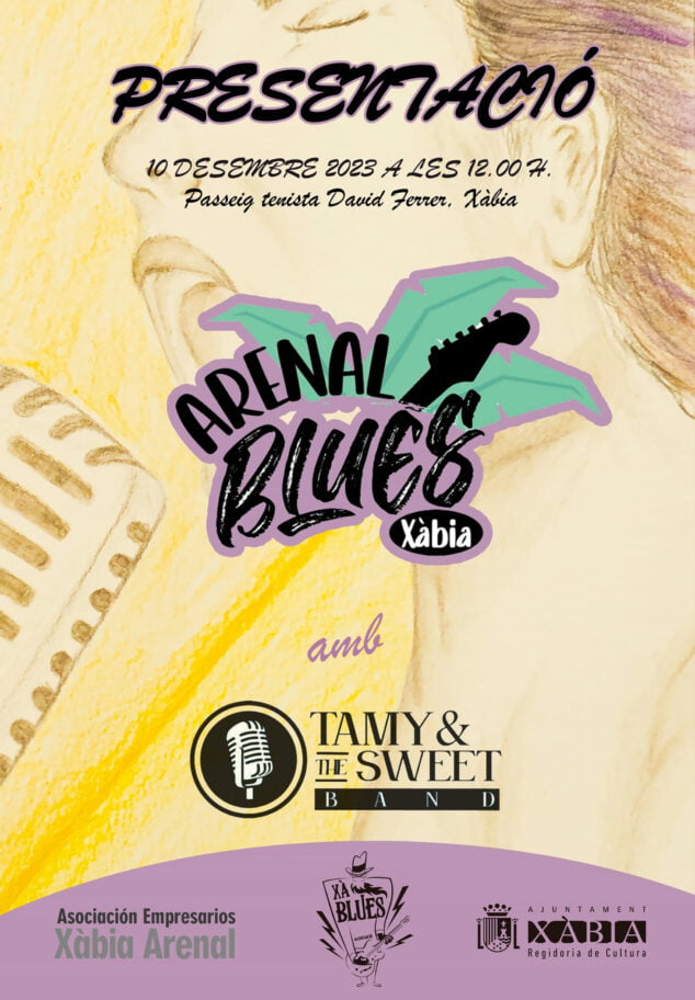 Imagen: Cartel de la presentación del Arenal Blues de 2024 de Xàbia