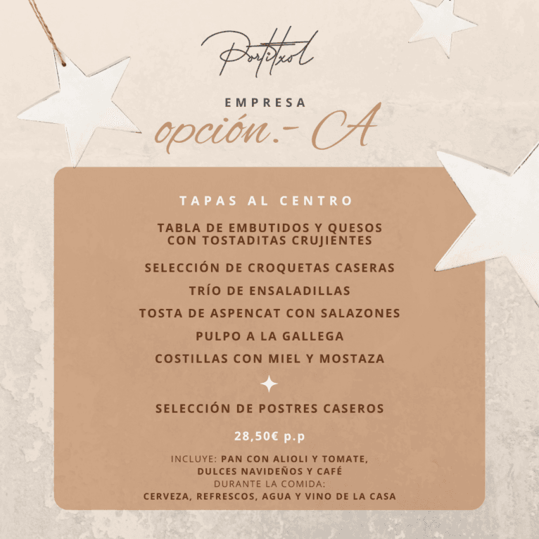 Celebra estas fiestas con un menú de empresa como este