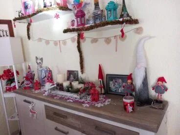 Decoración de Navidad en el interior de Casa Mariela y Nestor