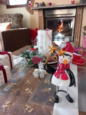 Decoración de Navidad en el interior de Casa Mariela y Nestor