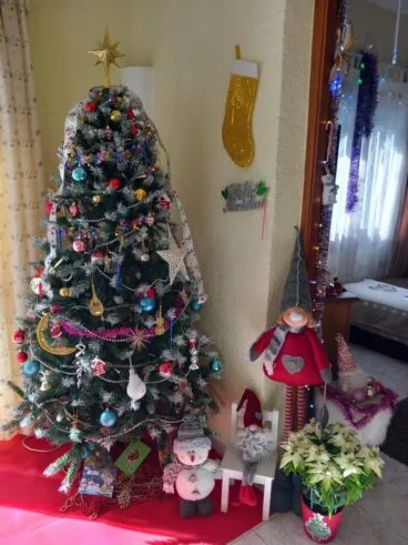 Decoración de Navidad en el interior de Casa Mariela y Nestor